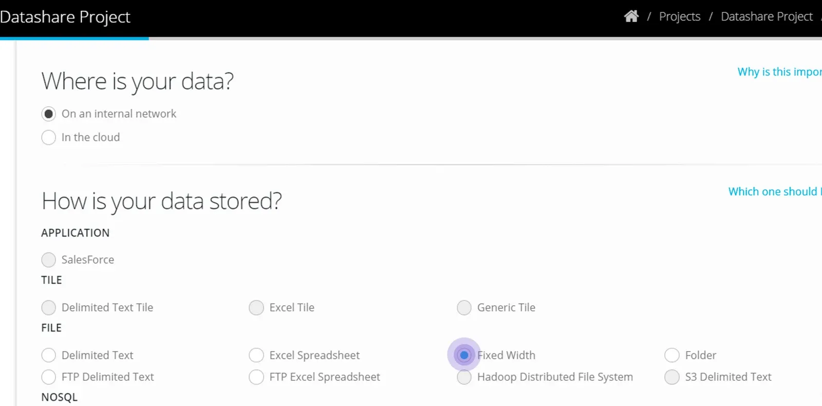 Fixed Width Datastores (screenshot)