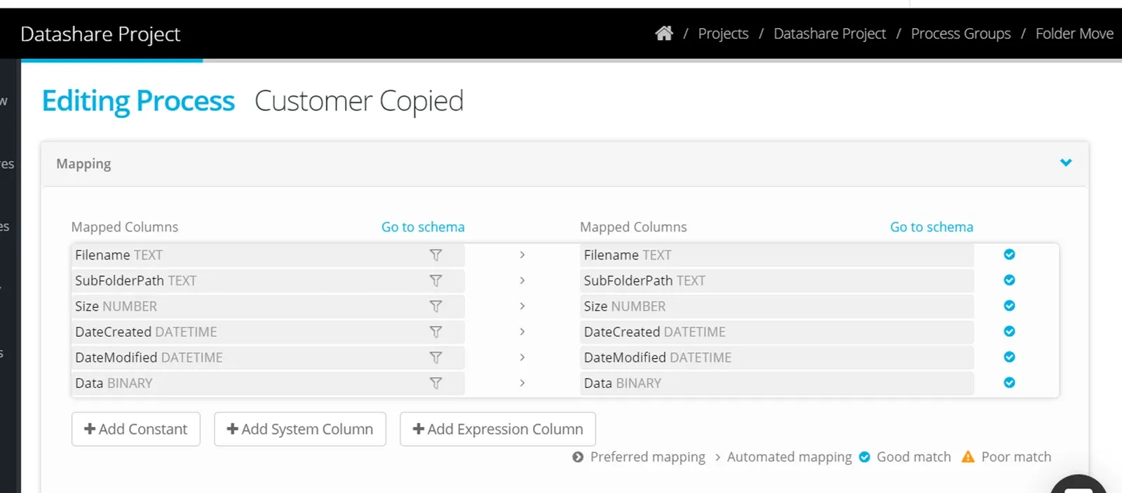 Using Folder Datastores in a Process (screenshot)