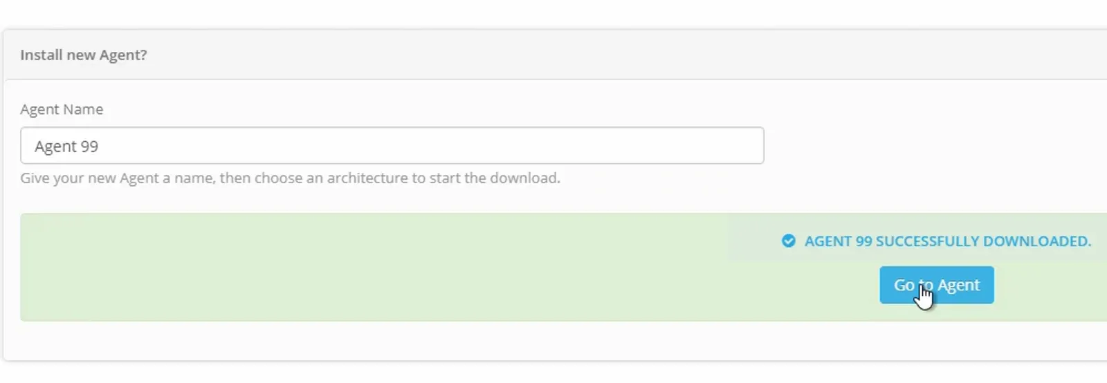 Agent Installation — after step 12 (screenshot)