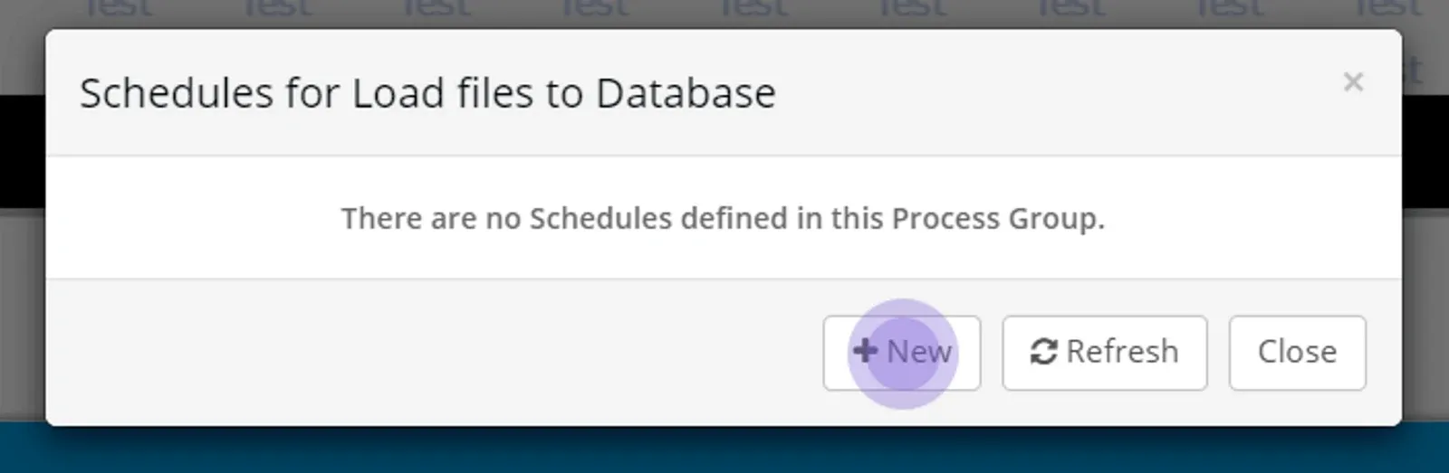 Define the initial event Time Schedule (screenshot)