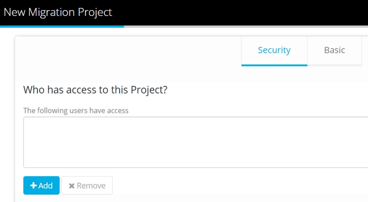 Create a Project (screenshot)