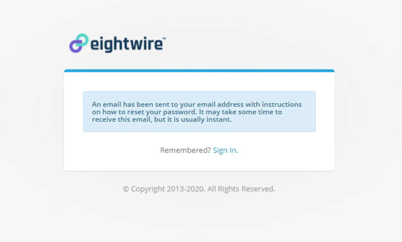 Forgotten Password (screenshot)