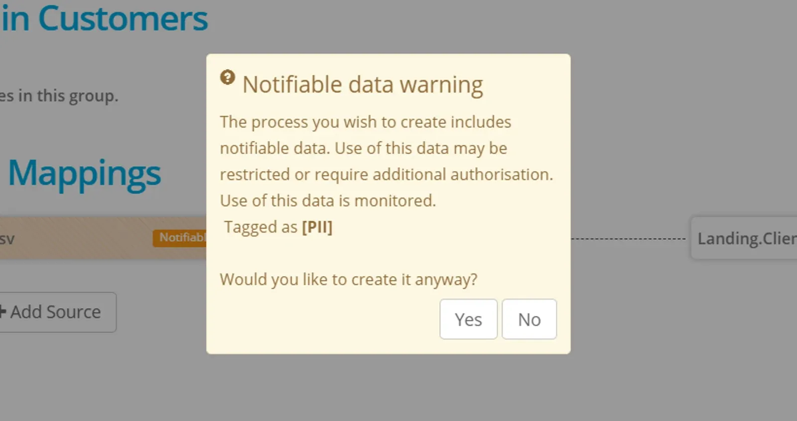 Notifiable Tags and Process creation (screenshot)